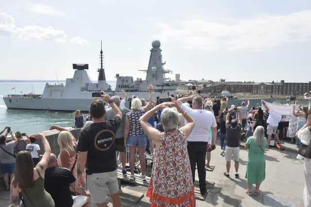 HMS Duncan returned to Portsmouth on Friday, July 24, 2026, after completing phase one of Operation Firecrest.