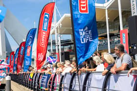 Crowds packed Gunwharf Quays in Portsmouth to watch the end of the Clipper Round The World Race.