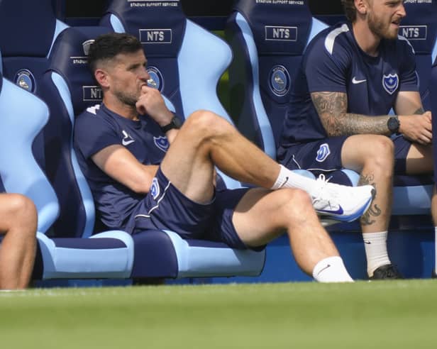 John Mousinho had plenty to think about during Pompey's 3-1 defeat at Wycombe. Picture: Stephen Flynn/ProSportsImages