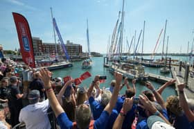 Team GOSH berth in front of supporters.