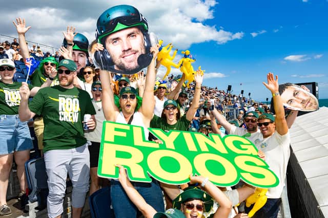 Aussie fans at day two of SailGP.