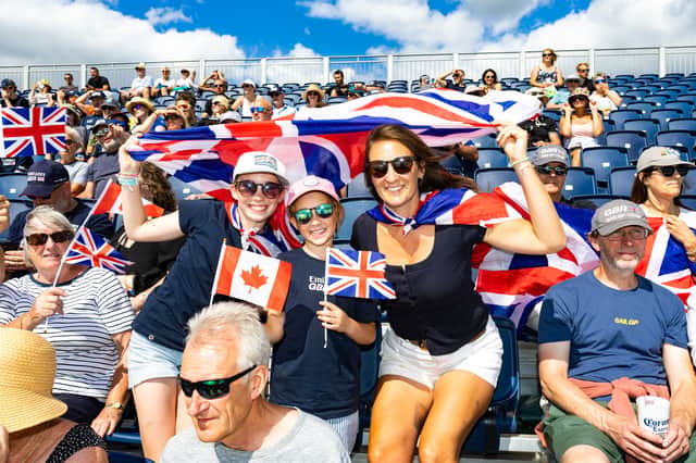 Spectators enjoying the action at day two of SailGP.