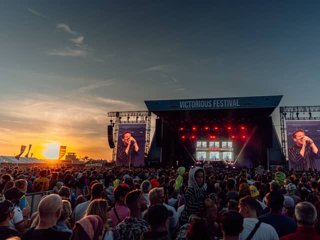 A crowd of people watching the Kaiser Chiefs perform at the Victorious Festival in Portsmouth (Tom Langford/Victorious Festival/Strong Island)