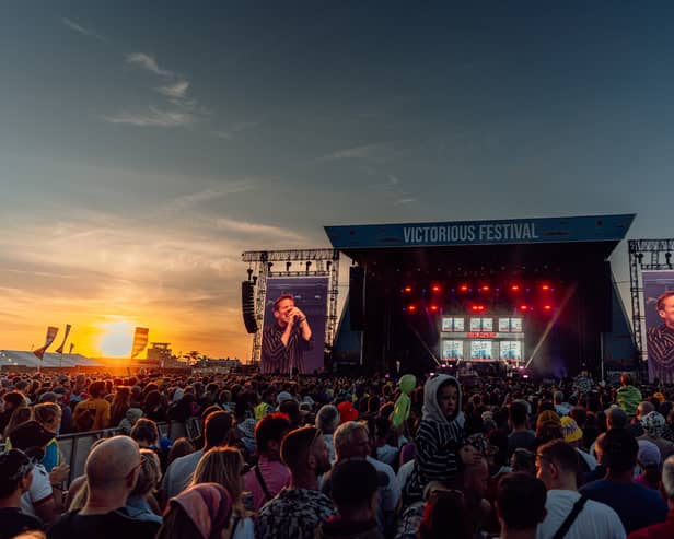 A crowd of people watching the Kaiser Chiefs perform at the Victorious Festival in Portsmouth (Tom Langford/Victorious Festival/Strong Island)