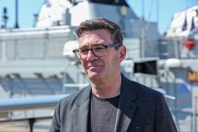 Prime Minister Andy Burnham at HMNB Portsmouth in July.