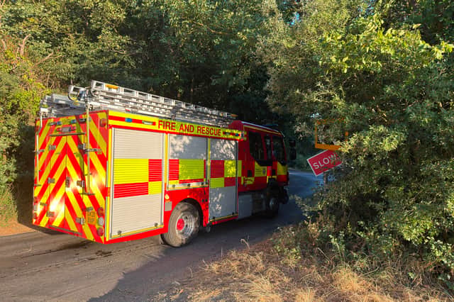 Fire service on the scene in Titchfield
