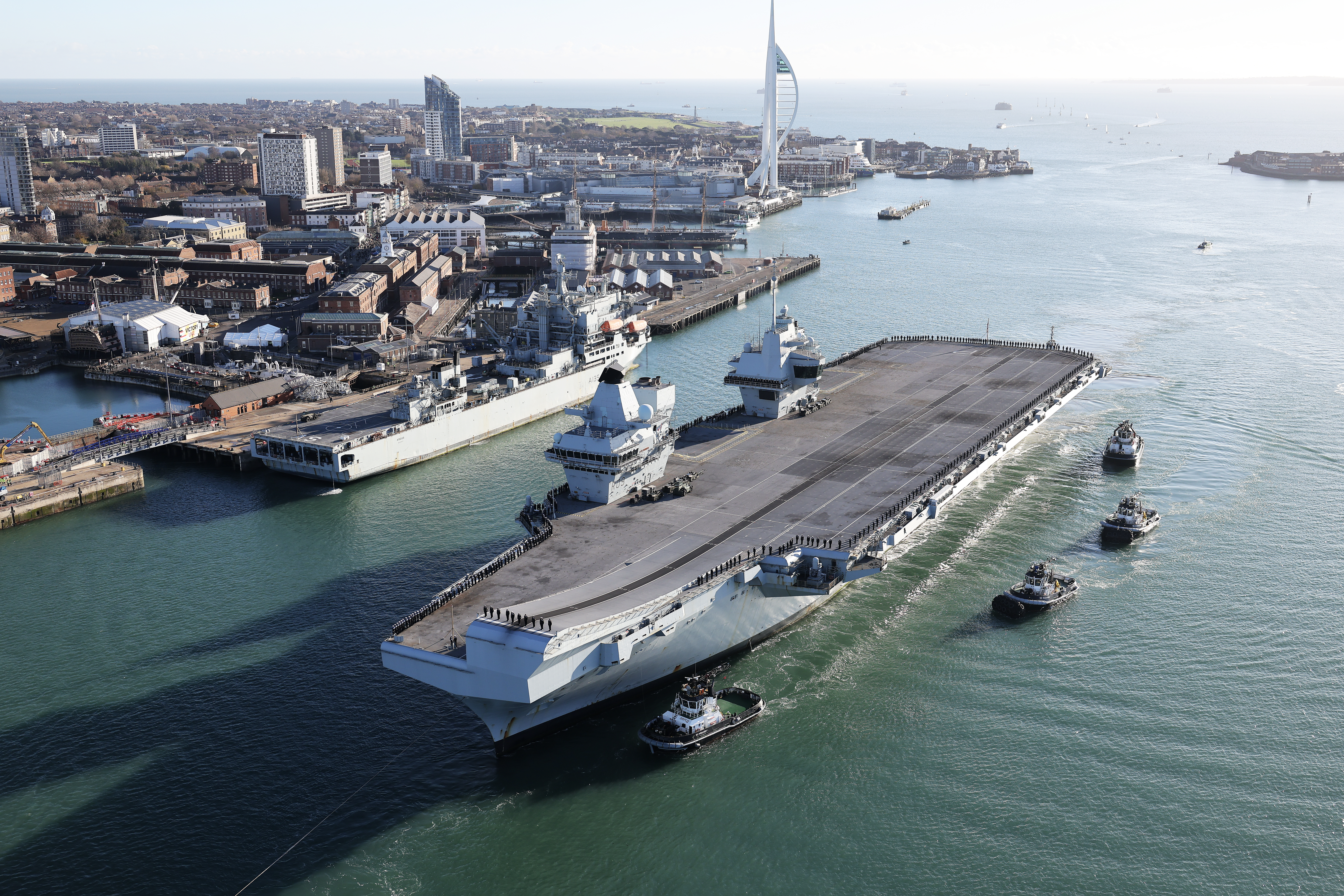'Poised for action': HMS Prince of Wales maintenance 'coming to an end' as she gears up for Nato deployment