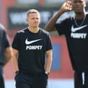 Portsmouth forward Colby Bishop (9) during the Pre-Season Friendly match between Aldershot Town and Portsmouth at the EBB Stadium, Aldershot, UK on 15 July 2026.