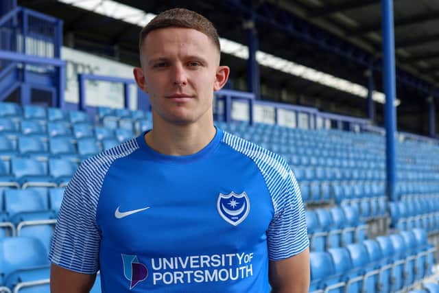 Colby Bishop signed for Pompey in July 2022. Picture: Portsmouth FC