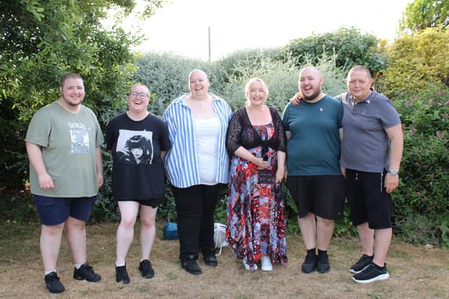 Katie's friends and family are supporting her through everything 
From L-R:  Ash, Riko, Katie, Vicky, Ben and Darren