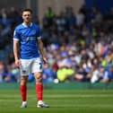 Jordan Williams (2) of Portsmouth during the EFL Sky Bet Championship match between Portsmouth and Birmingham City at Fratton Park, Portsmouth, UK on 2 May 2026.