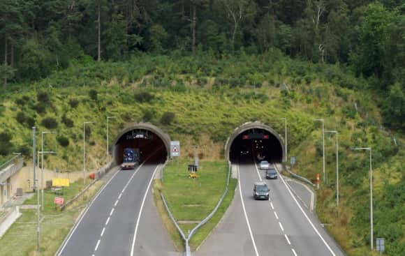 A room with a view: the Hindhead Tunnel Control Room is on the left of this image.