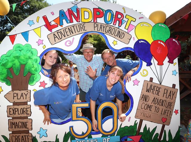 50th anniversary of Landport Adventure Playground, Portsmouth on Wednesday 29th July 2026
Pictured: Visitors and staff at the site celebrating 50 years

