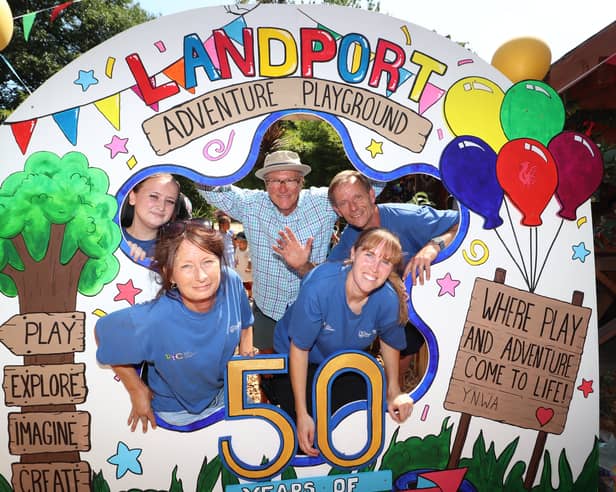 50th anniversary of Landport Adventure Playground, Portsmouth on Wednesday 29th July 2026
Pictured: Visitors and staff at the site celebrating 50 years

