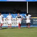 Pompey's young squad at Farnborough this evening. Pic: Graham Hunt/ProSportsImages