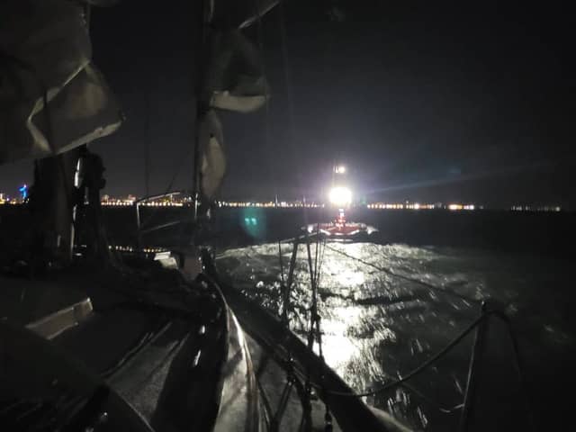 A yacht captain had to be rescued by lifeboat crews after their vessel suffered a complete power failure.