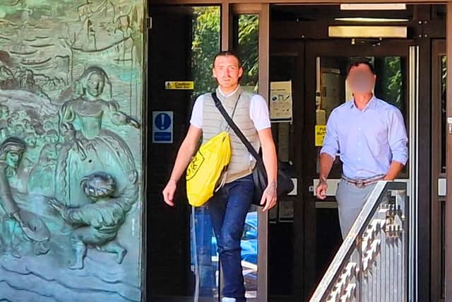 Alfie Matthews, 21 from Hurst Green, Gosport, avoided being sent to prison after pleading guilty to assault, criminal damage, and controlling or coercive behaviour.