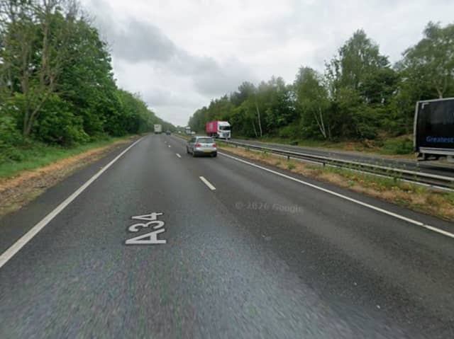 The A34 north of Winchester in Hampshire