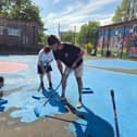 Craig Hughes' organisation Chain Net Apparel has helped revamp basketball courts across the city 