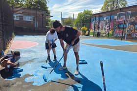 Craig Hughes' organisation Chain Net Apparel has helped revamp basketball courts across the city 