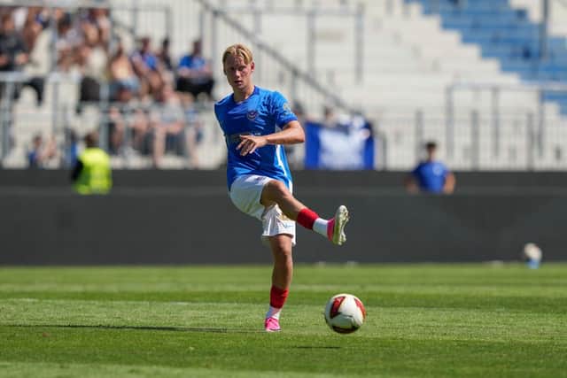 Summer signing Rocco Shein played for Pompey as they finished their pre-season schedule with a goalless draw at SV Darmstadt. Picture: Jason Brown