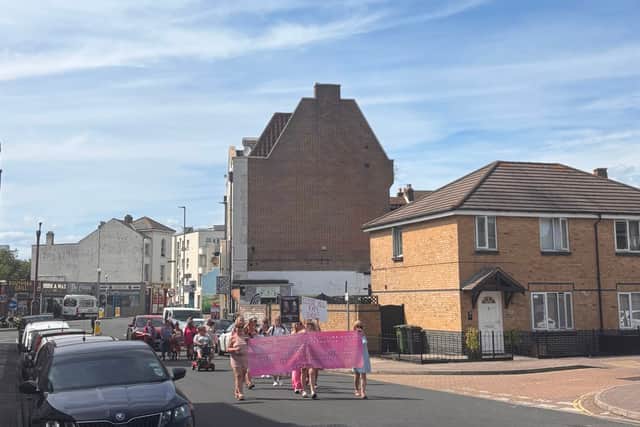 Southsea anti-grooming protesters on Saturday