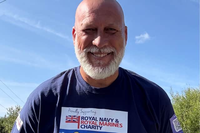 Royal Navy Commander and Pompey fan Andrew Scooby Plenty will be walking from Cornwall to Fratton Park in a journey of more than 300 miles.