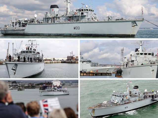 The retirement dates have been set for Hunt-class Royal Navy mine-hunters. This includes HMS Ledbury, Cattistock, Brocklesby, Middleton, and Hurworth.