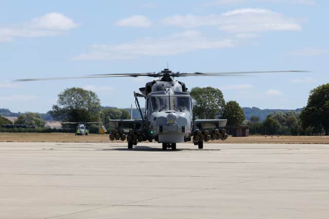 Royal Navy Wildcat helicopters conducted landmark trials with autonomous drones.