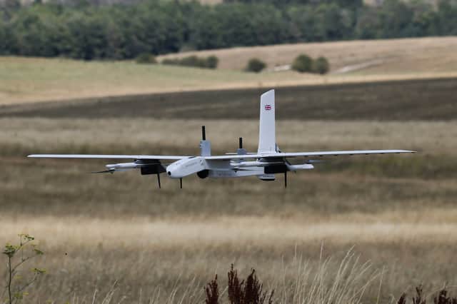 The Providence Drone in flight.