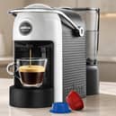 The white Lavazza A Modo Mio Jolie Evo coffee machine is reduced from £95 to £52 at Amazon