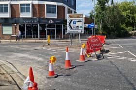 The northern end of Castle Street in Portchester is currently closed off to motorists in both directions.