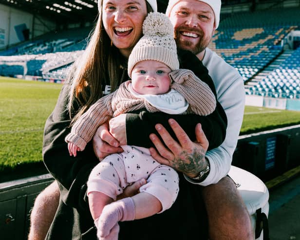 Ice Bath Harry and Felicity Ramsey with their daughter Billie