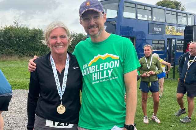 Pictured: Chris with sister and Hambledon resident Mary Hancox.