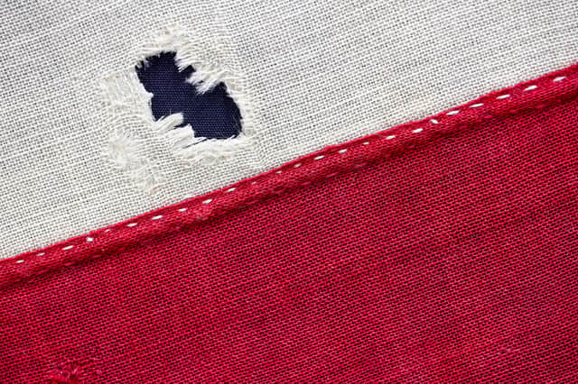 The Union Flag was flown from HMS Royal Sovereign, flagship of Vice-Admiral Cuthbert Collingwood, second-in-command to Lord Nelson at Trafalgar in 1805.