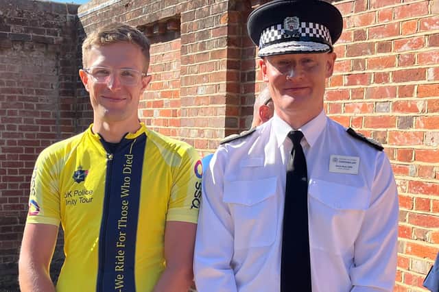 Picture:  DC Luke Fairchild and Chief Constable Alexis Boon