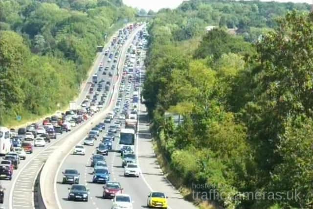 The M3 near Winchester on Saturday, August 8, 2026