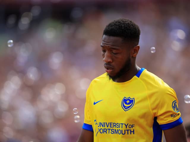 Ebou Adams was disappointd with Pompey's defeat at West Ham after leading 1-0. Picture: Chris Foxwell/ProSportsImages