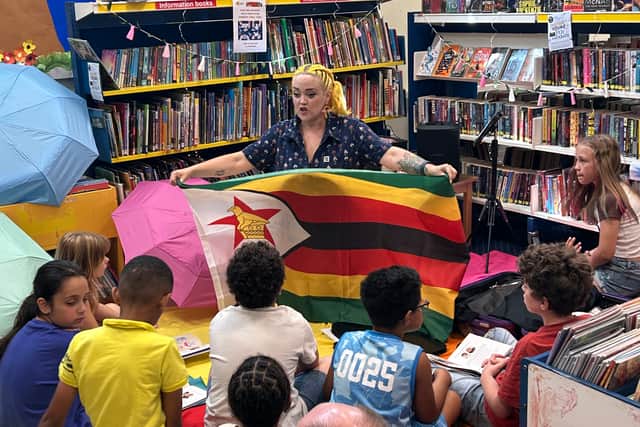 The picture from the storytelling event by Pamodzi Creatives that councillor Joe Standen mocked