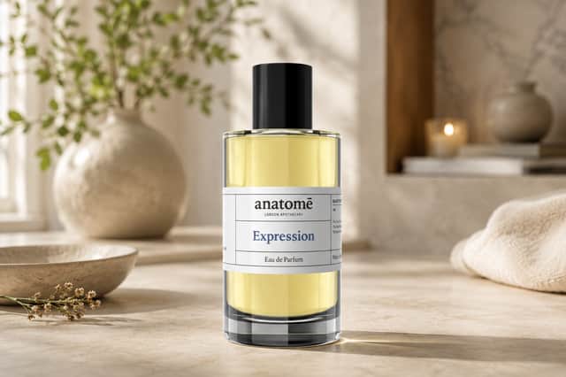 The beautiful anatomē Expression Eau de Parfum, part of the London brand’s functional fragrance collection.