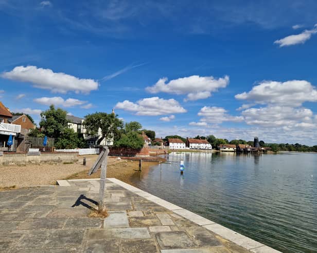 The beach outside The Ship Inn, Langstone