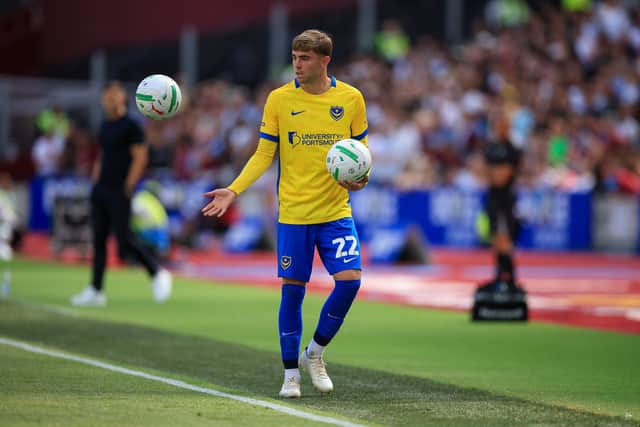 Zak Swanson has been Pompey’s left-back in their opening two matches. Picture: Chris Foxwell/ProSportsImages