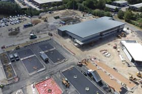 The latest progress of the development at Waterloo Park where a new Aldi, Costa and KFC are being built.