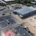 The latest progress of the development at Waterloo Park where a new Aldi, Costa and KFC are being built.