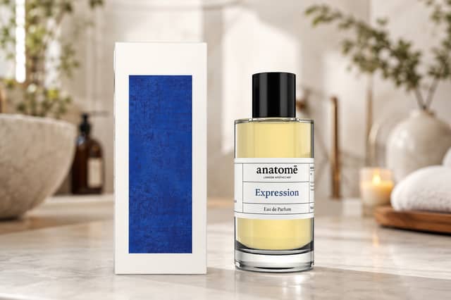 anatomē Expression Eau de Parfum, part of the London apothecary brand’s functional fragrance collection.