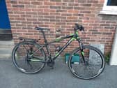 Expensive bikes and e-bikes are being stolen from theft hotspots as thieves conspire with each other to find high value targets. Pictured: A stolen black and green Giant Talon mountain bike recovered from an address in Buckland.