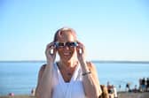 People gathered on Southsea seafront to watch the eclipse 
