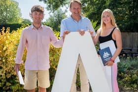 Simon Williams with A Level Students from Churcher's College