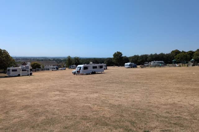 Travellers have set up camp at High View Park in Dore Avenue, Portchester.