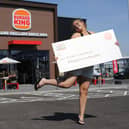 Grace Williams was the 100th customers who won free whoppers for a year